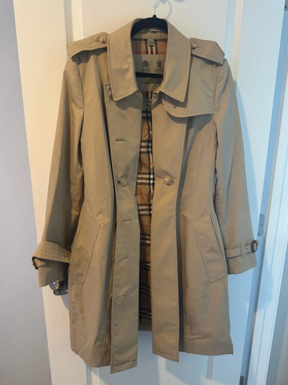 Burberry Chelsea Mid-Length Trench Coat Honey Tan - Picture 3 of 7